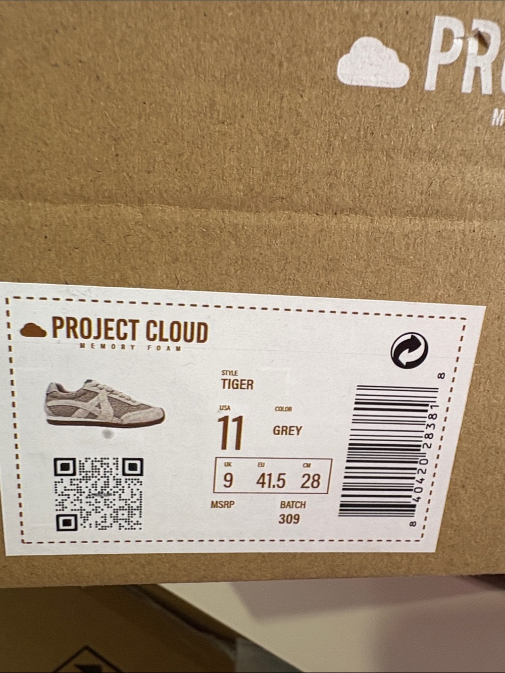 Project Cloud Tiger Sneakers